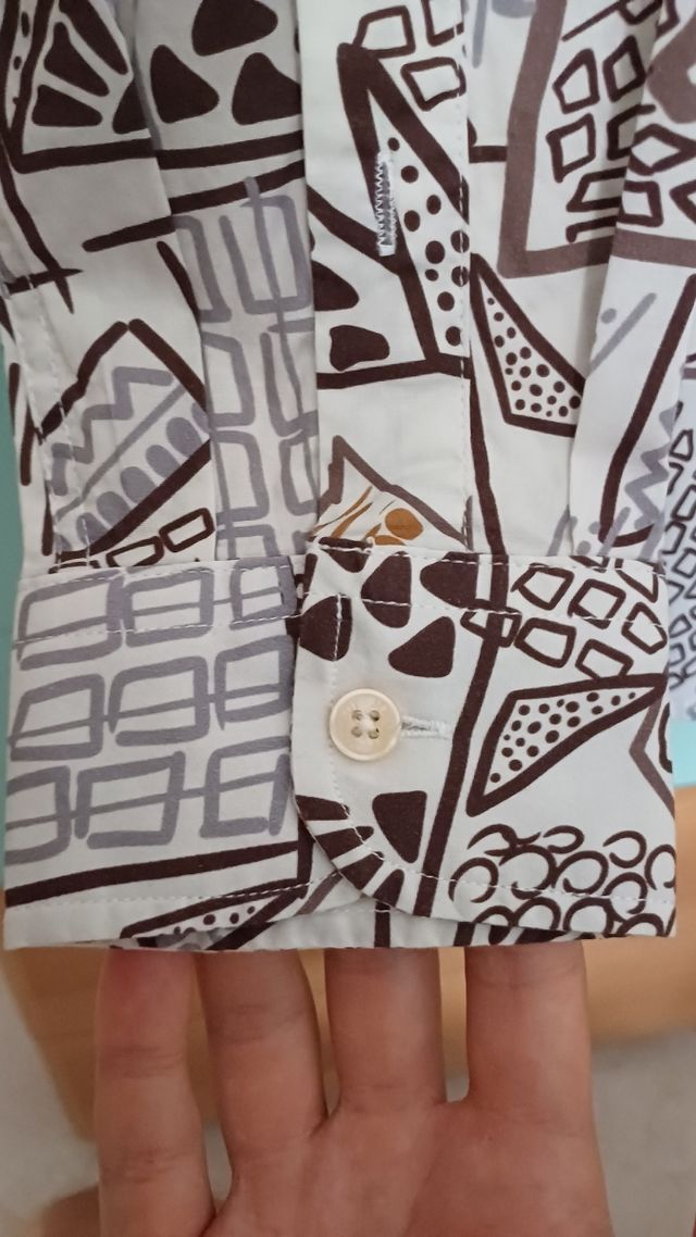 Camicia MARKUP astratta avorio