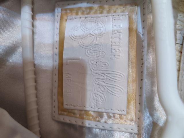 Cazadora blanca piel mujer