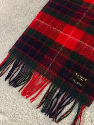 Bufanda Cashmere Kiltane Escocesa - Rojo y Verde