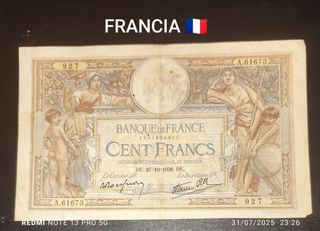 Billete 100 Francos Francia 1938