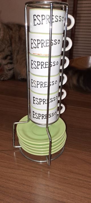 Set 6 tazzine caffè espresso +5 piattini