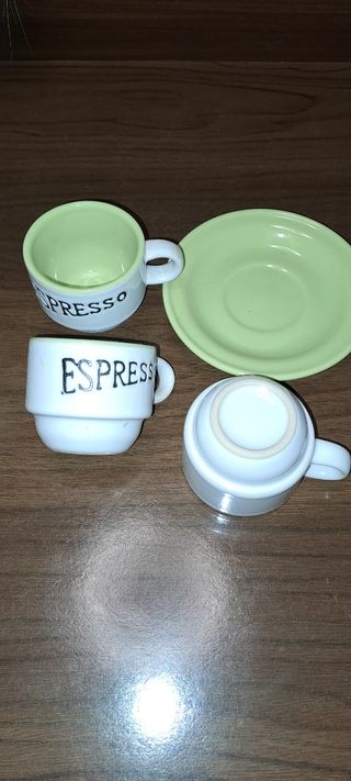 Set 6 tazzine caffè espresso +5 piattini