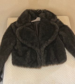 Cazadora pelo sintético negra - Talla única