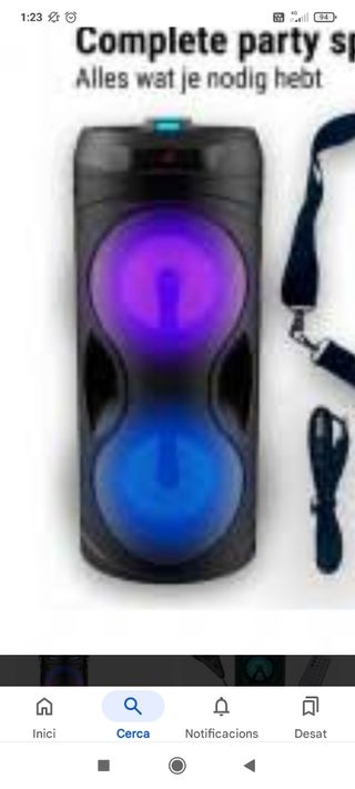 Altavoz Torre Karaoke con Luces entra.sd.usb.radio