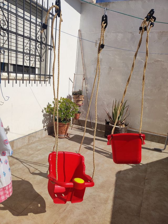 Columpios infantiles de cuerda