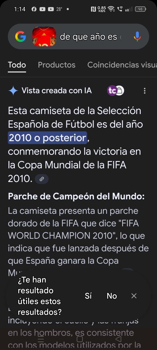 Camiseta selección Española 2011