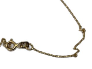 gargantilla oro 18k con piedra con circonita 22cm