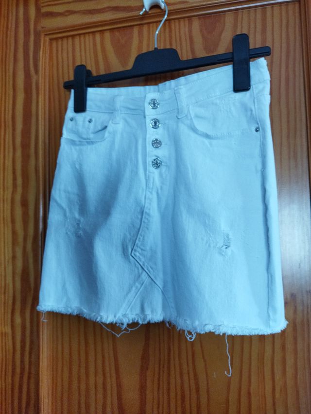 Falda Vaquera Blanca