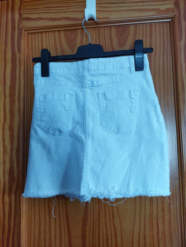 Falda Vaquera Blanca