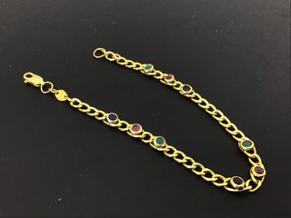 pulsera oro 18k con piedra