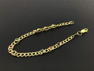 pulsera oro 18k con piedra