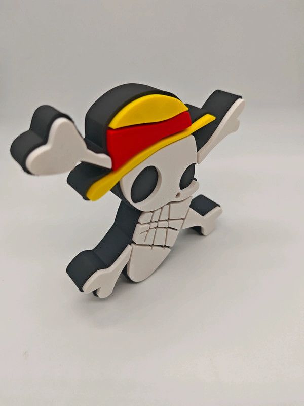 Primera bandera Luffy Jolly Roger 3D Logo OnePiece