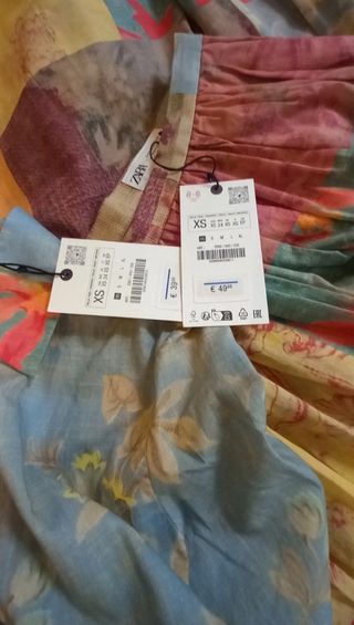 Conjunto Zara estampado multicolor