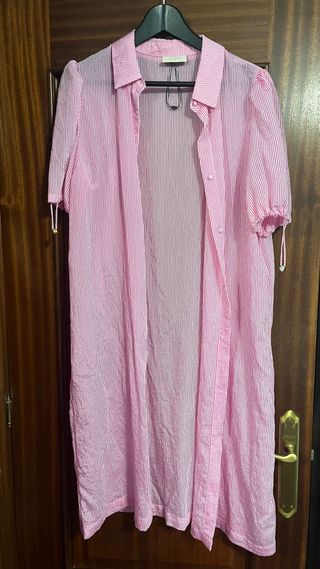 Vestido FREE/QUENT rayas rosa - L
