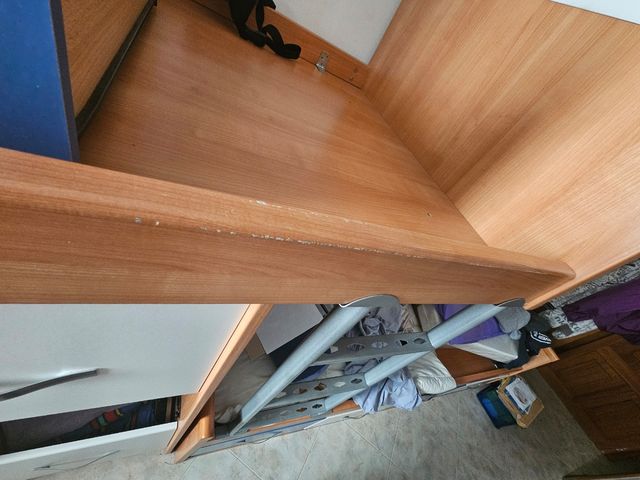 Litera infantil con armario y 6 cajones 