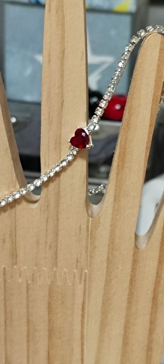 Pulsera corazón plata 925