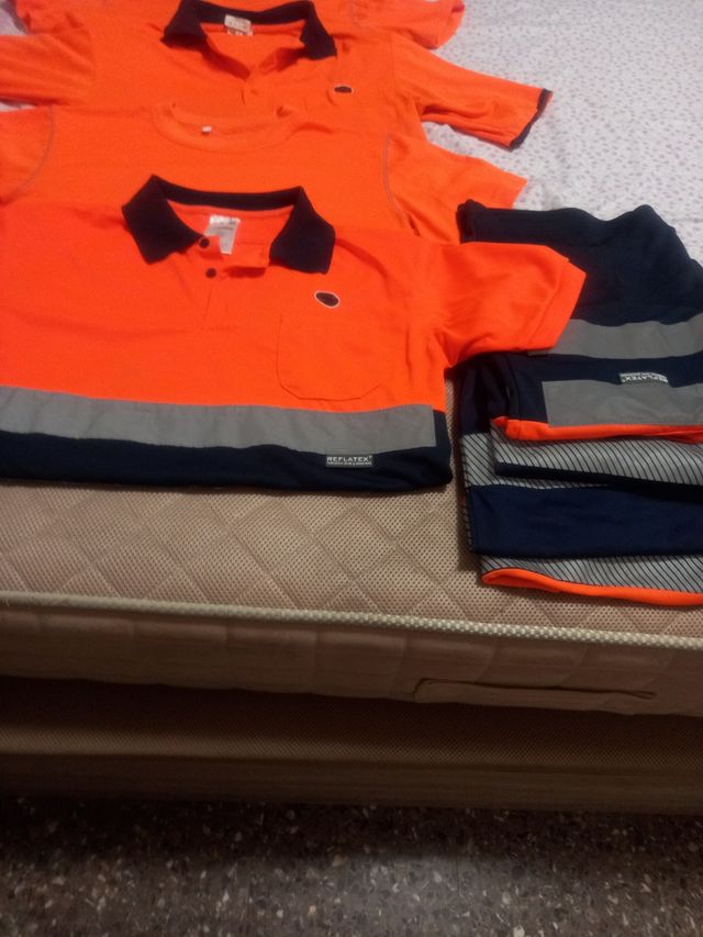 4 Camisetas trabajo reflectantes M y S