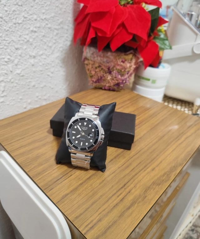 Reloj LIGE Hombre - Negro y Plata