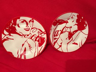 2 Platos Coca-Cola Vintage