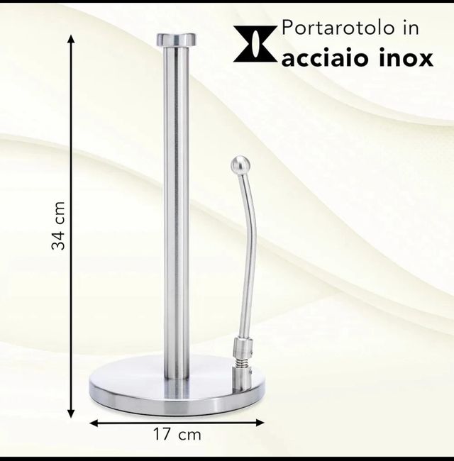 Portarotolo carta cucina inox