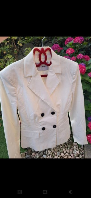 Blazer bianco K di Koan gruppo Coin in cotone