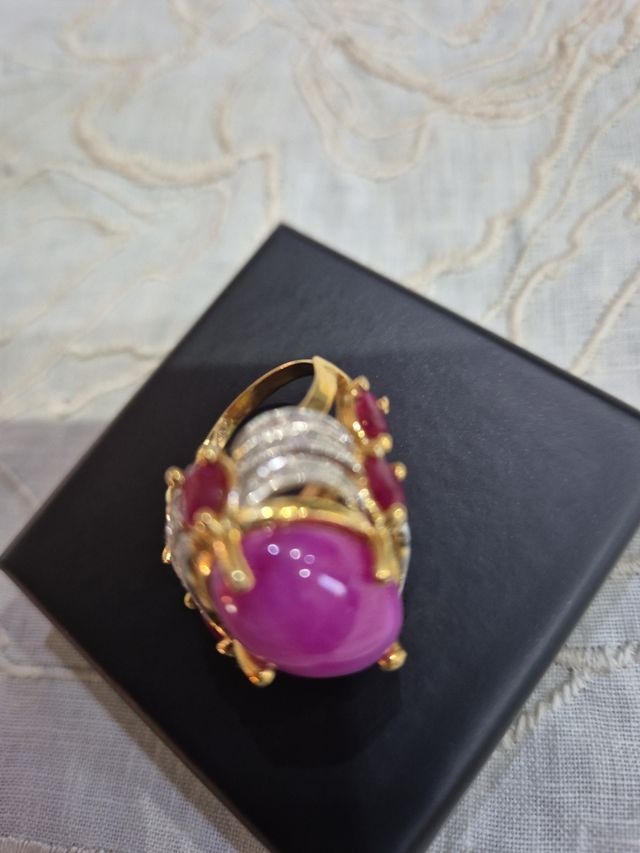 Anello Rubini - Rubino Stellato