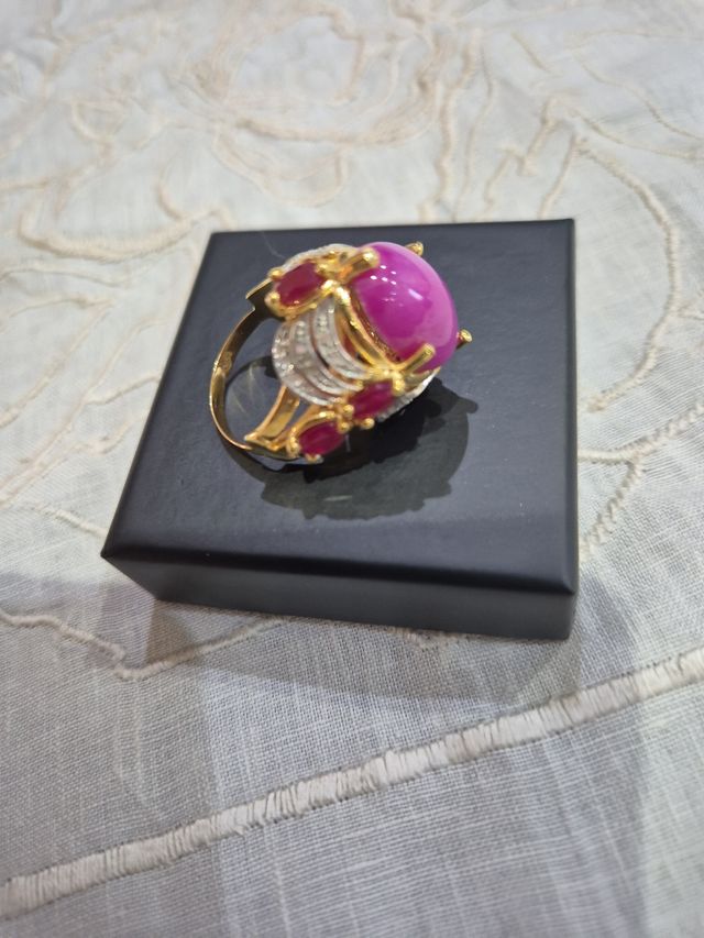 Anello Rubini - Rubino Stellato