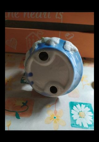 Portacandela Natale in ceramica 