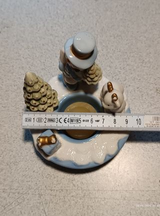 Portacandela Natale in ceramica 