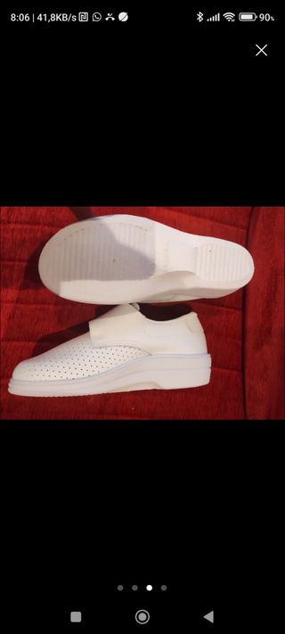 Zapatos sanitarios Percla blancos, talla 36