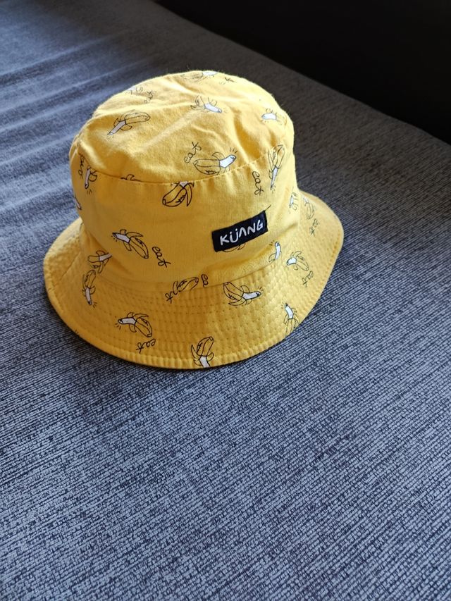 Gorra KÜNG amarilla - Gorra de pescador reversible