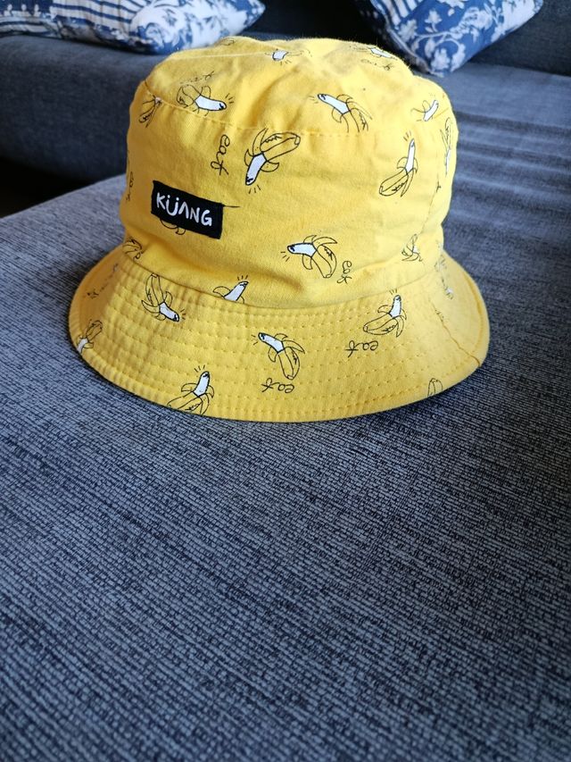 Gorra KÜNG amarilla - Gorra de pescador reversible