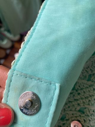 Bolso crochet verde agua
vale para llevar mano -h
