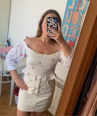Blusa Zara nido de abeja