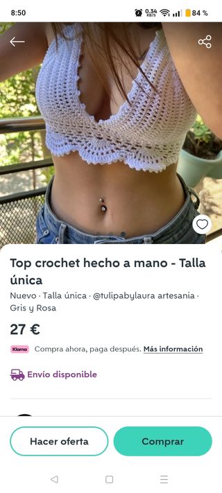 Top crochet distintos modelos. Por encargo.