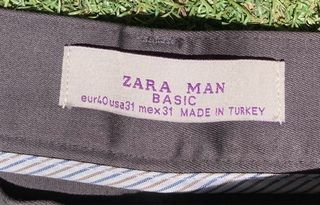 Pantalones Zara Man Basic gris oscuro - M