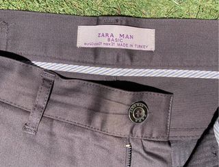 Pantalones Zara Man Basic gris oscuro - M