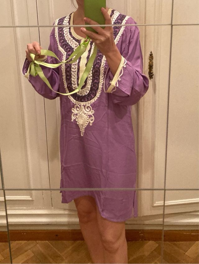 Kaftán Bordado - Morado