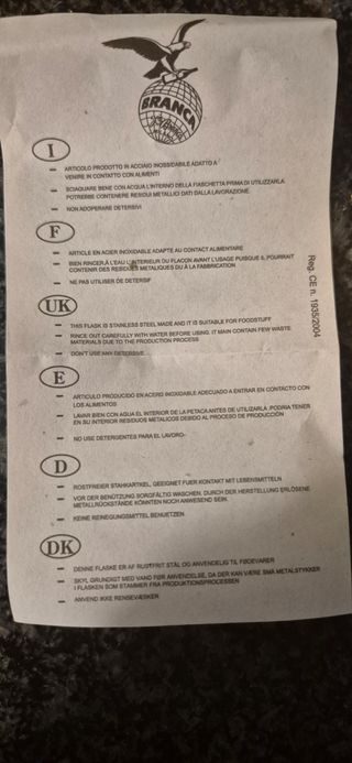 Fiaschetta tascabile Stravecchio Branca.