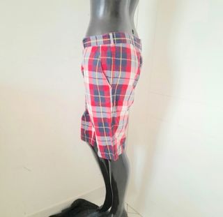 Bermuda scozzesi rossi e blu, tg. M/L donna 