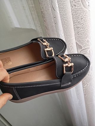 Zapatos mujer negros hebilla