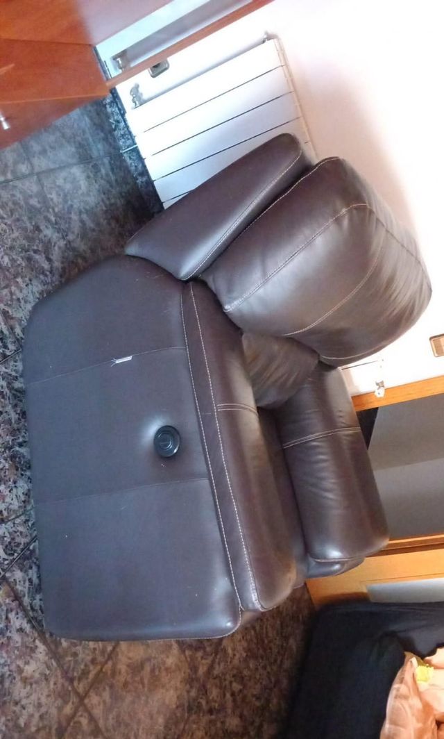 Sillón Relax Piel Marrón