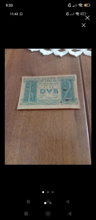 Banconota 2 Lire Italia - Collezione