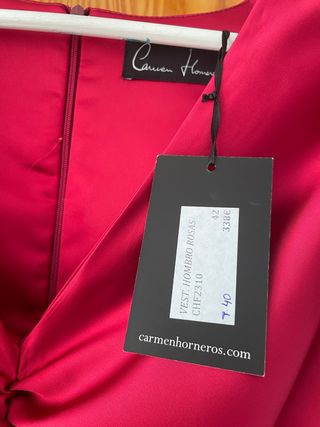 Vestido Carmen Horneros Rojo XL