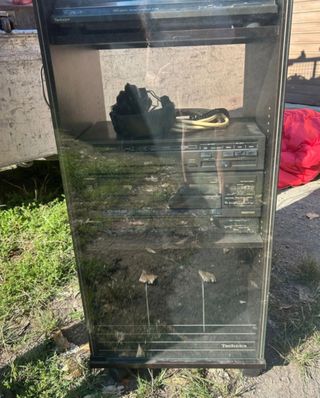 Giradischi Technics con mobiletto stereo