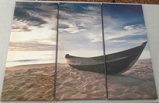 5 Quadri Tele Canvas Moderni Mare Spiagge Tramonti