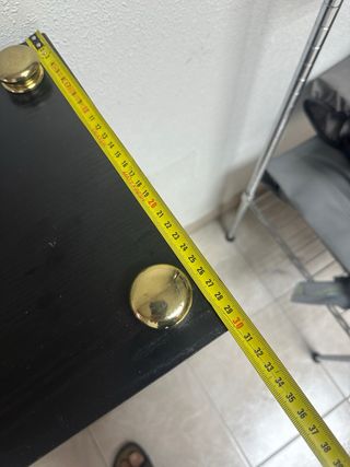 Estantería negra con ruedas - 3 baldas