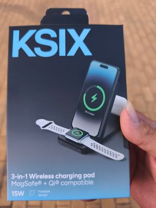 KSIX - Cargador inalámbrico 3 en 1