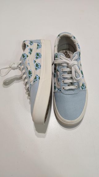 Vans en lona Azul/Blanco - n38 (24cm). Como nuevas