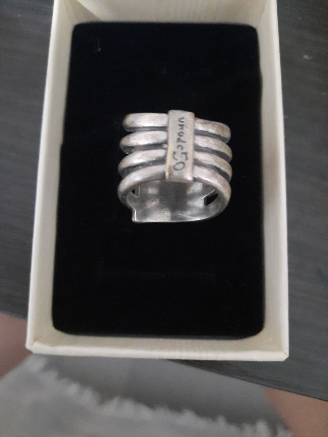 Anillo Uno de 50 bañado en plata 